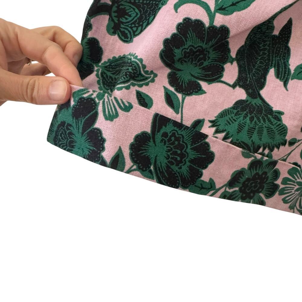 Corey Lynn Calter Anthropologie Gardenia Floral Shorts Pink Green Size Small - Picture 9 of 11